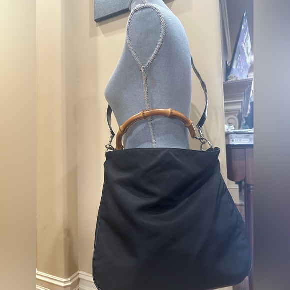 Gucci Nylon 2-Way Bamboo Bag - Picture 11 of 12